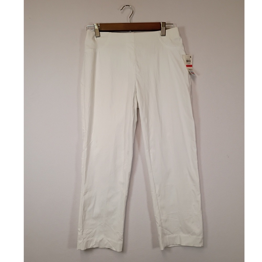 Minimalist Style & Co Womens XS White Mid Rise Comfort Waist Capri Pants